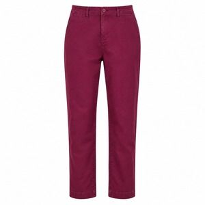 A New Day Womens Pants 16 Cotton Burgundy Chino Straight Leg Stretch Workwear